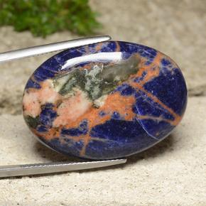 29.10克拉天然方钠石，椭圆形切割，31.6×22.6毫米，不透明