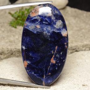 35.94克拉天然方钠石，椭圆形切割，41.8×23.9毫米，不透明
