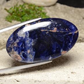 35.94克拉天然方钠石，椭圆形切割，41.8×23.9毫米，不透明