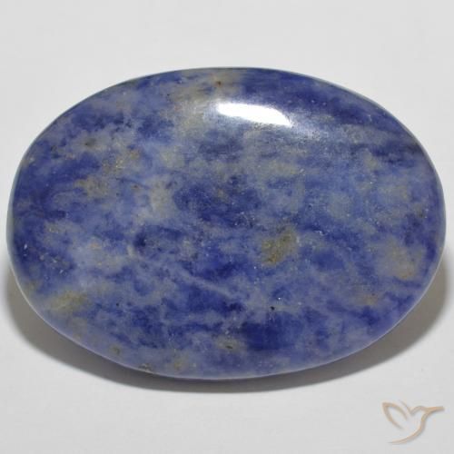 37.13ct 天然 海军蓝 方钠石, 椭圆形, 不透明