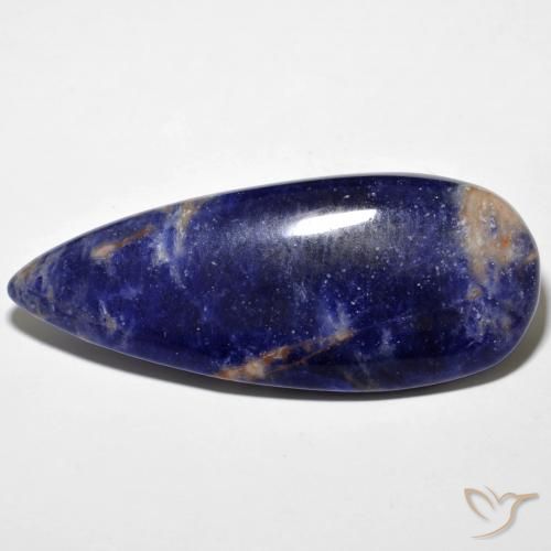 38.80ct 天然 海军蓝 方钠石, 梨形, 不透明