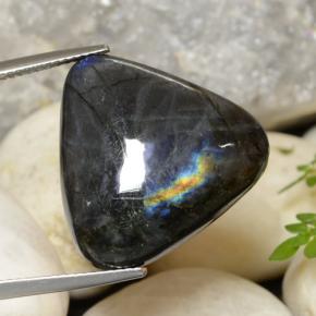 21.80克拉天然光谱石，胖三角形，不透明