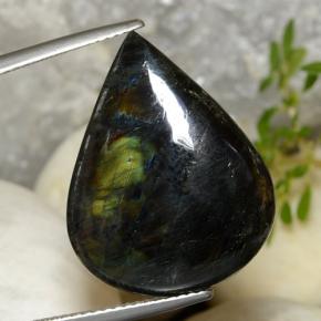 11.71克拉天然光谱石，梨形，不透明