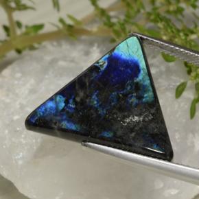 11.68克拉天然光谱石，胖三角形，不透明