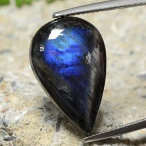 8.15克拉天然光谱石，梨形，不透明