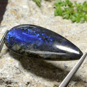 20.21克拉天然光谱石，梨形，不透明