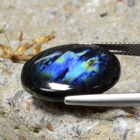 10.68克拉天然光谱石，椭圆形切割，不透明