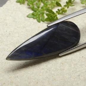 7.41克拉天然光谱石，梨形，不透明