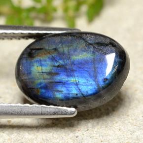 2.95克拉天然光谱石，椭圆形切割，不透明