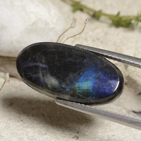 5.96克拉天然光谱石，椭圆形切割，不透明