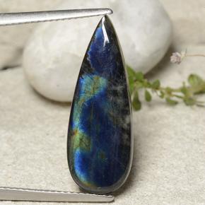 4.92克拉天然光谱石，梨形，不透明