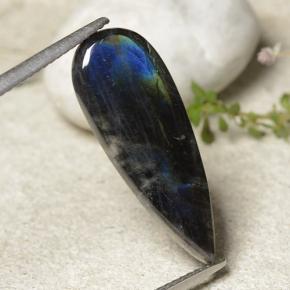 4.92克拉天然光谱石，梨形，不透明