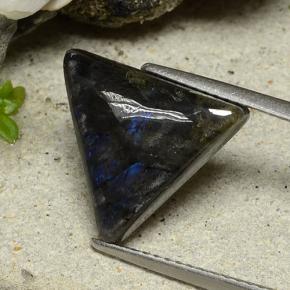 4.53克拉天然光谱石，胖三角形，不透明