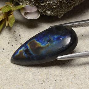 4.16克拉天然光谱石，梨形，不透明