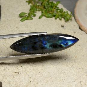 8.57克拉天然光谱石，榄尖形，不透明