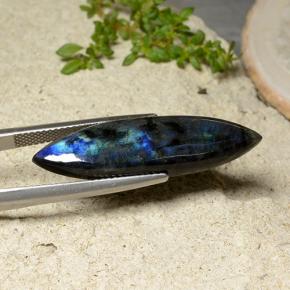 8.57克拉天然光谱石，榄尖形，不透明