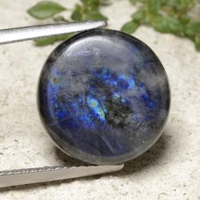 6.72克拉天然光谱石，圆形切割，不透明