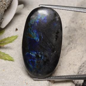 13.69克拉天然光谱石，椭圆形切割，不透明