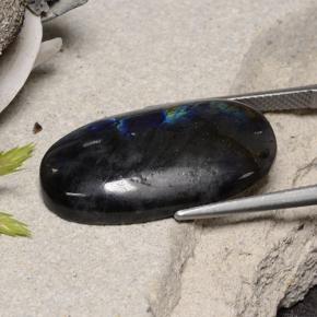 13.69克拉天然光谱石，椭圆形切割，不透明