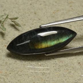 5.78克拉天然光谱石，榄尖形，不透明