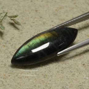 5.78克拉天然光谱石，榄尖形，不透明