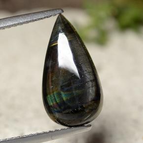 3.44克拉天然光谱石，梨形，不透明