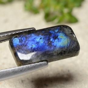 3.36克拉天然多色光谱拉长石，垫形剪裁，13.9×7.8毫米，不透明