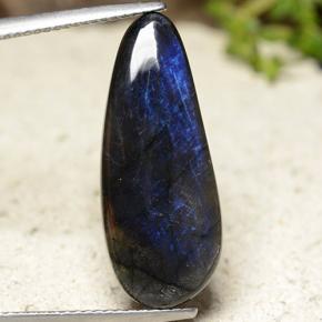 6.86克拉天然光谱石，梨形，不透明