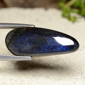 6.86克拉天然光谱石，梨形，不透明