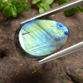 4.55克拉天然光谱石，梨形，不透明