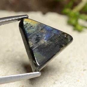4.79克拉天然多色光谱拉长石，三角形，15.2×13.6毫米，不透明