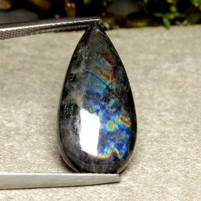 8.44克拉天然光谱石，梨形，不透明