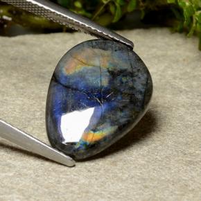 5.27克拉天然光谱石，梨形，不透明