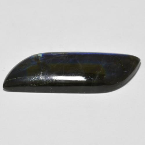 8.86克拉天然多色光谱拉长石，异形，27.1×10.3毫米，不透明