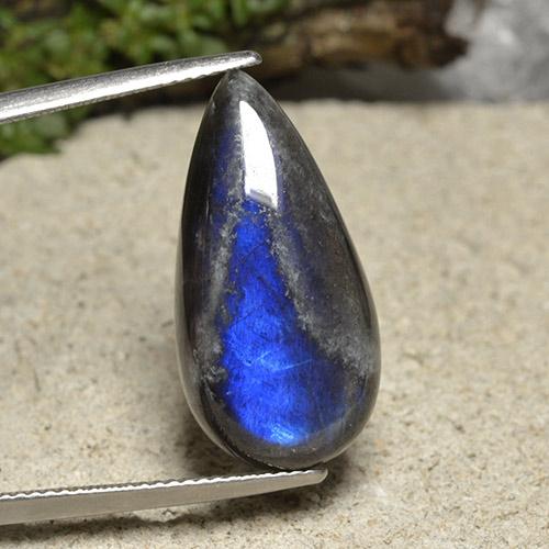 11.45克拉天然光谱石，梨形，不透明