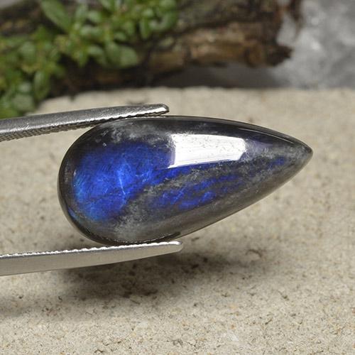 11.45克拉天然光谱石，梨形，不透明