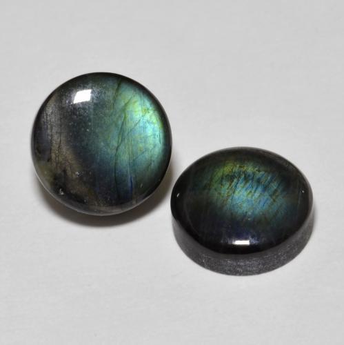3.91克拉天然光谱石，圆形切割，不透明