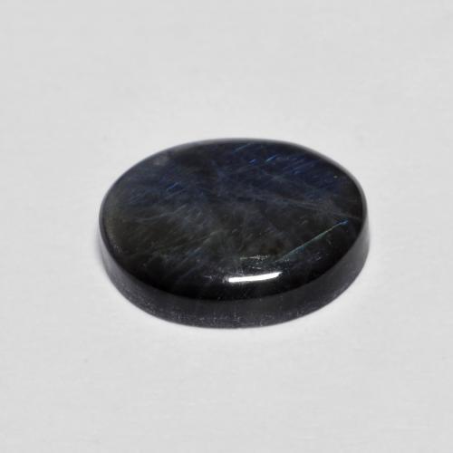 2.18克拉天然多色光谱拉长石，椭圆形切割，10.1×8.2毫米，不透明