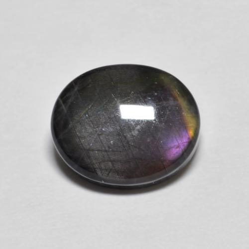 2.36克拉天然多色光谱拉长石，椭圆形切割，10.1×8.3毫米，不透明