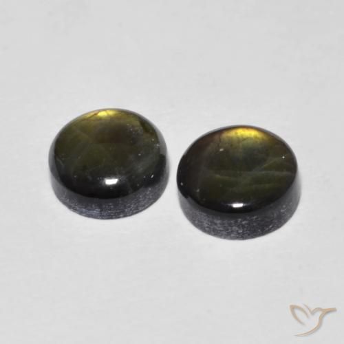 1.96克拉天然光谱石，圆形切割，不透明