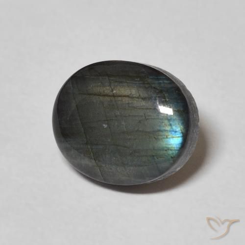2.25克拉天然光谱石，椭圆形，不透明