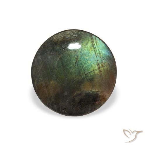0.94ct 天然 彩色 光谱石, 圆形的, 不透明
