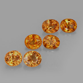 4.85天然橙色锰铝榴石，椭圆形切割，5.7×5毫米，VS-SI