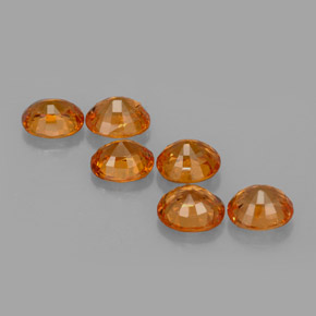 4.85天然橙色锰铝榴石，椭圆形切割，5.7×5毫米，VS-SI