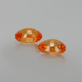 天然橙色锰铝榴石，椭圆形切割，6.1×4.2毫米，VS