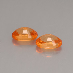 天然橙色锰铝榴石，椭圆形切割，6.2×4.2毫米，VS-SI
