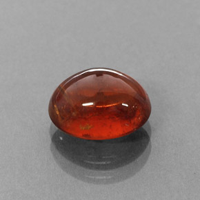 4.35克拉天然橙色锰铝榴石，透明，9.8×7.7毫米，透明/半透明