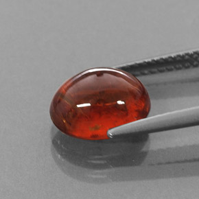 4.35克拉天然橙色锰铝榴石，透明，9.8×7.7毫米，透明/半透明