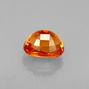 0.80克拉天然橙色锰铝榴石，椭圆形切割，5.4×4毫米，VVS