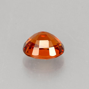 0.83克拉天然橙色锰铝榴石，椭圆形切割，5.4×4.8毫米，VVS-VS